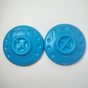 Vintage Keds Flying Saucer Frisbee Disc Toy Blue Plastic Promo Set Of 2
